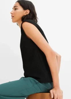 Top aus leichtem Crêpe