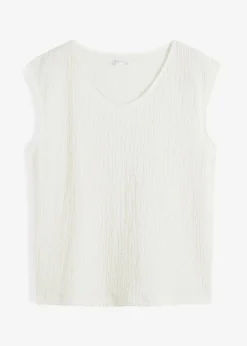 Top aus leichtem Crêpe