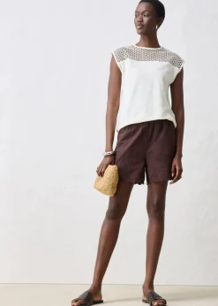 Top aus reinem Leinen