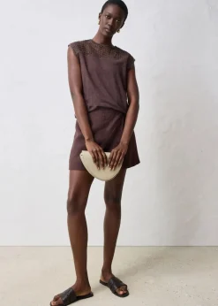 Top aus reinem Leinen