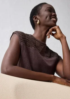 Top aus reinem Leinen