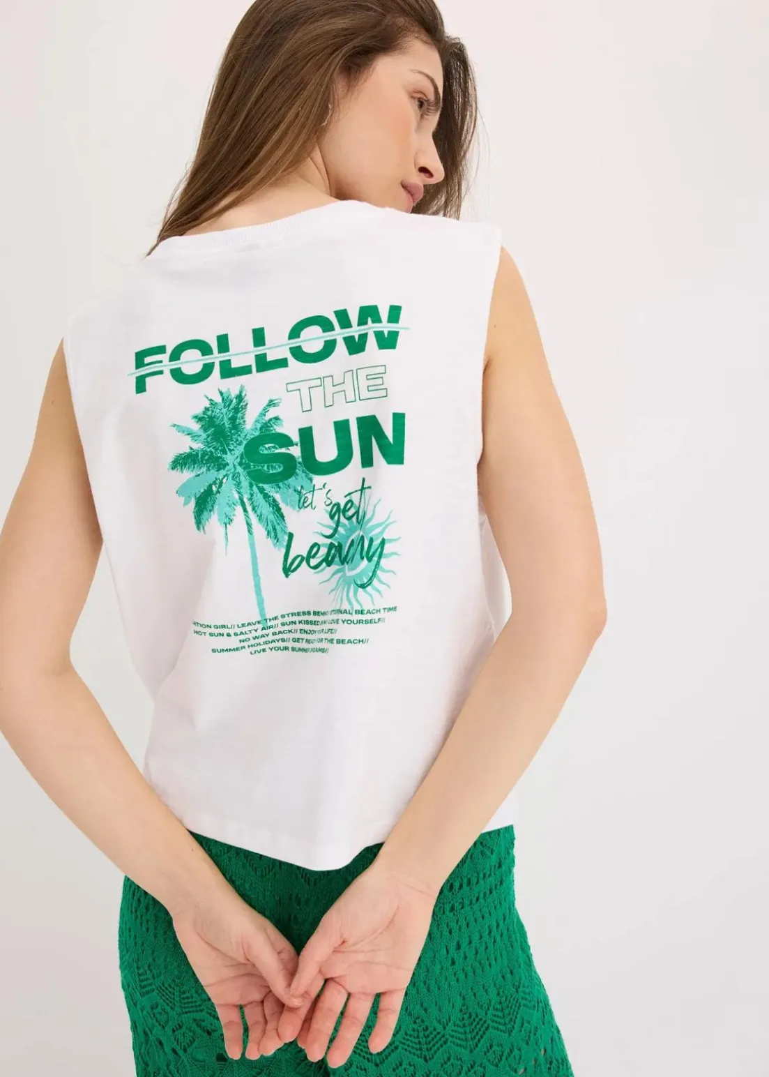 Top aus reiner Baumwolle