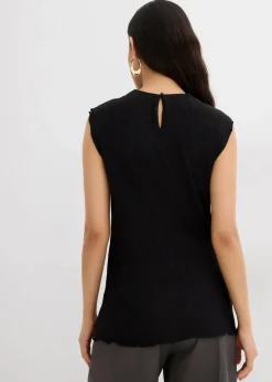 Top aus strukturiertem Crinkle