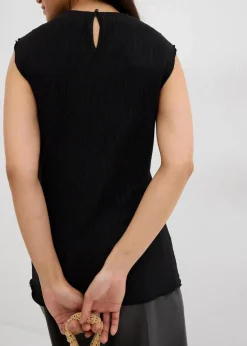 Top aus strukturiertem Crinkle