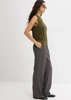 Top aus strukturiertem Crinkle