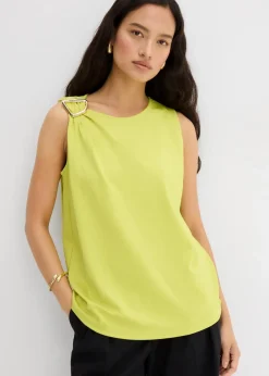 Top aus strukturiertem Crêpe