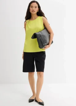 Top aus strukturiertem Crêpe