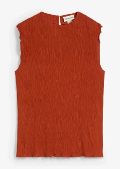 Top aus strukturiertem Crinkle