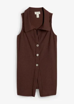 Top aus strukturiertem Crêpe