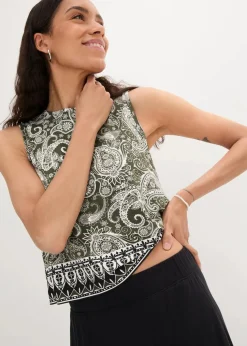 Top mit Muster aus Viskose