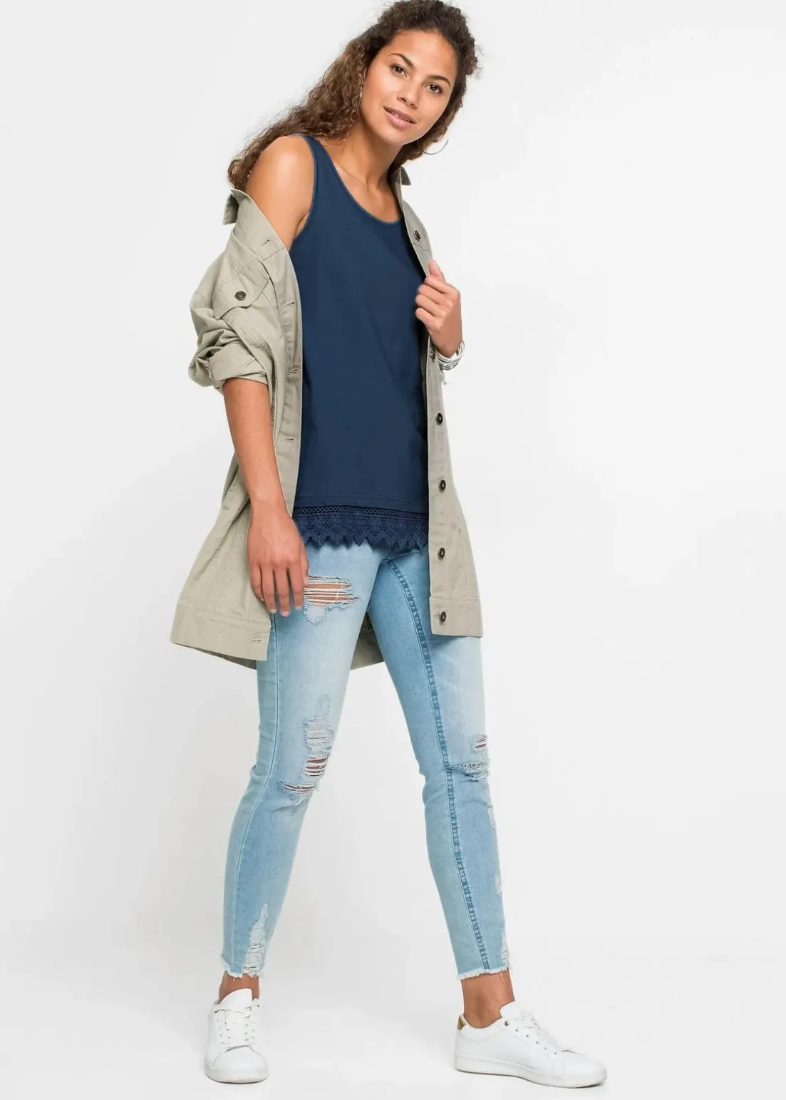 Top mit Spitze (2er-Pack)