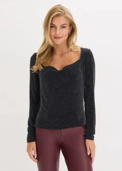 Top mit Wasserfallausschnitt