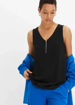 Top mit Zipper aus nachhaltige Viskose
