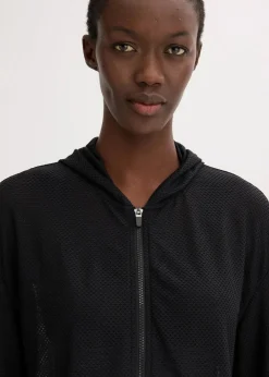 Transparente Sportjacke aus Mesh, oversized