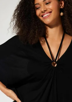 Transparente Strandtunika aus Viskose