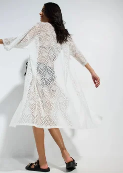 Transparenter Strandkimono