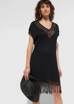 Transparentes Strandkleid aus Viskose