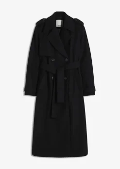 Trenchcoat in Wolloptik