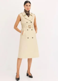 Trenchkleid mit Gürtel (2-tlg.)