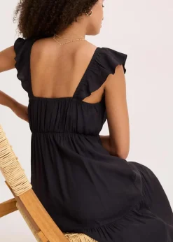 Trägerkleid aus feinem Viskose-Mix