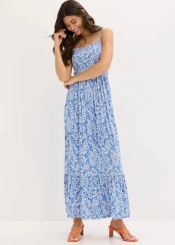 Trägerkleid aus Viskose-Mix