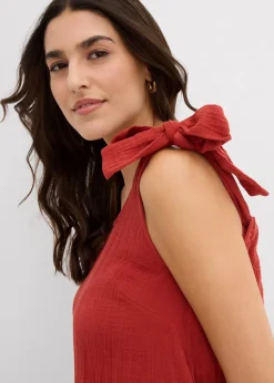 Trägerkleid aus weichem Musselin