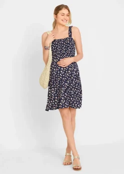 Trägerloses Umstandskleid aus weicher Viskose