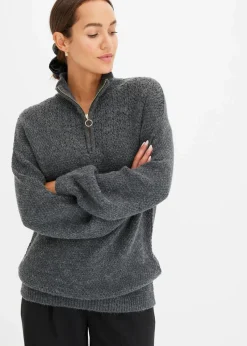 Troyer Pullover mit Ajourmuster