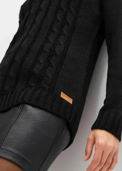 Troyer Pullover mit Zopfmuster