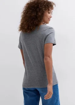 T-Shirt aus Baumwoll-Viskose-Mix