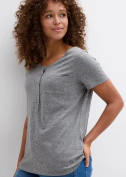 T-Shirt aus Baumwoll-Viskose-Mix