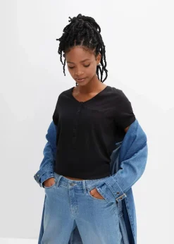 T-Shirt aus Baumwoll-Viskose-Mix