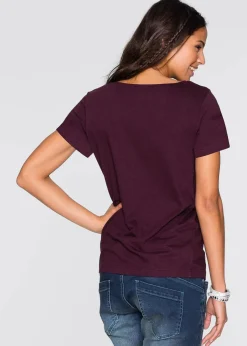 T-Shirt aus Baumwoll-Viskose-Mix