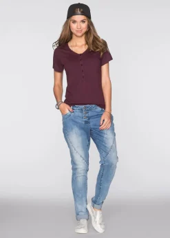 T-Shirt aus Baumwoll-Viskose-Mix