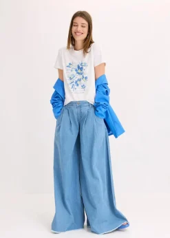 T-Shirt aus elastischem Baumwoll-Mix