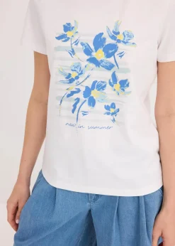 T-Shirt aus elastischem Baumwoll-Mix