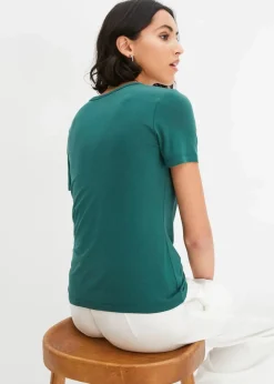 T-Shirt aus fließender Viskose