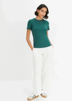 T-Shirt aus fließender Viskose