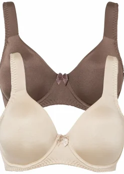 T-Shirt BH mit Bügel und Glanzeffekt (2er Pack)