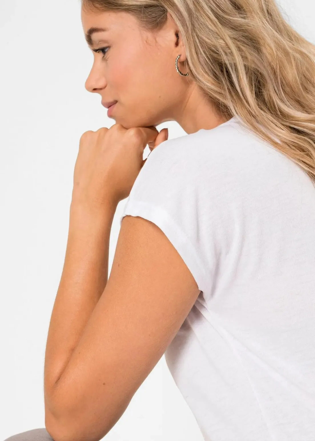 T-Shirt mit Federdruck