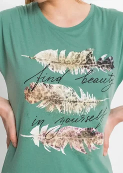 T-Shirt mit Glitzerdruck