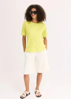 T-Shirt mit Lochstickerei