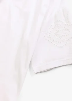 T-Shirt mit Lochstickerei