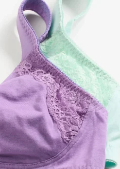 T-Shirt-BH ohne Bügel mit Baumwolle (2er Pack)