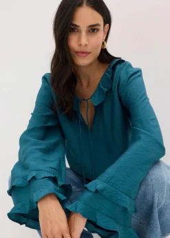 Tunika aus feinem Viskose-Mix