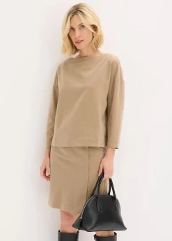 Tunika mit Fischgratmuster aus fester Ware