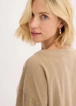 Tunika mit Fischgratmuster aus fester Ware