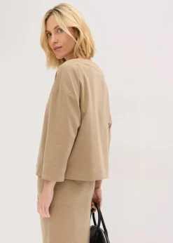 Tunika mit Fischgratmuster aus fester Ware