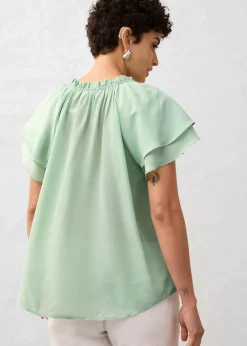 Tunika mit Seidenanteil