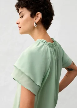 Tunika mit Seidenanteil